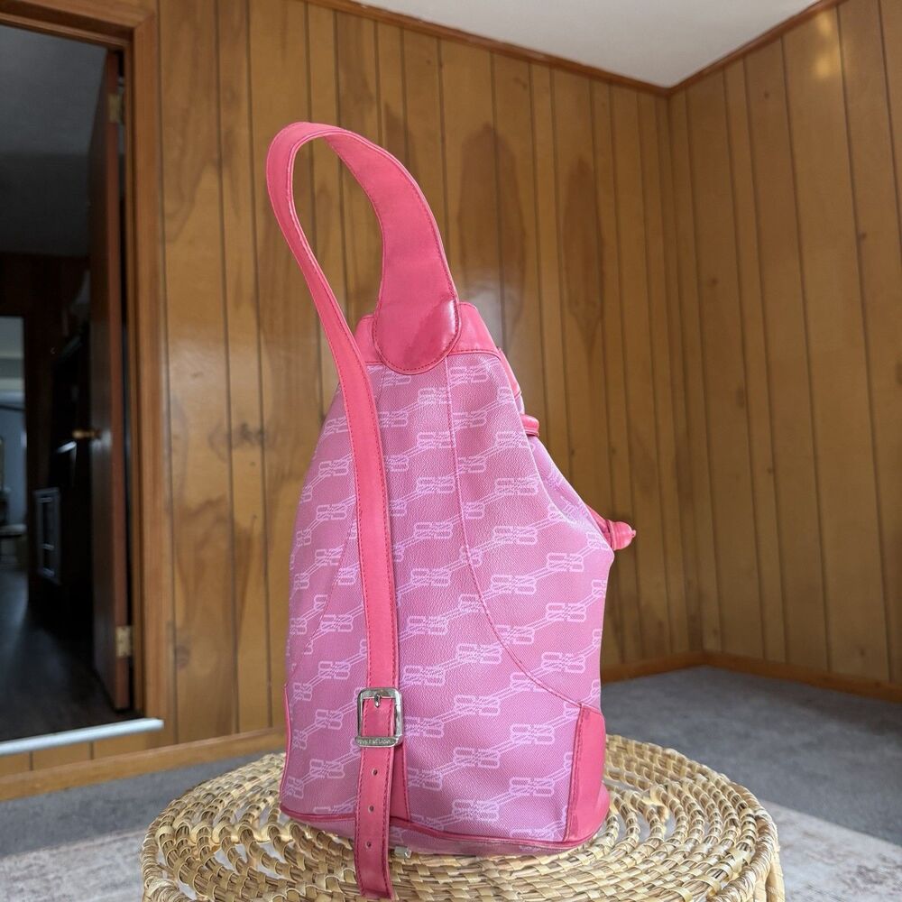 BALENCIAGA 90’s Vintage Bucket Bag Pink Leather Handbag Shoulder Bag Backpack - Picture 2 of 16
